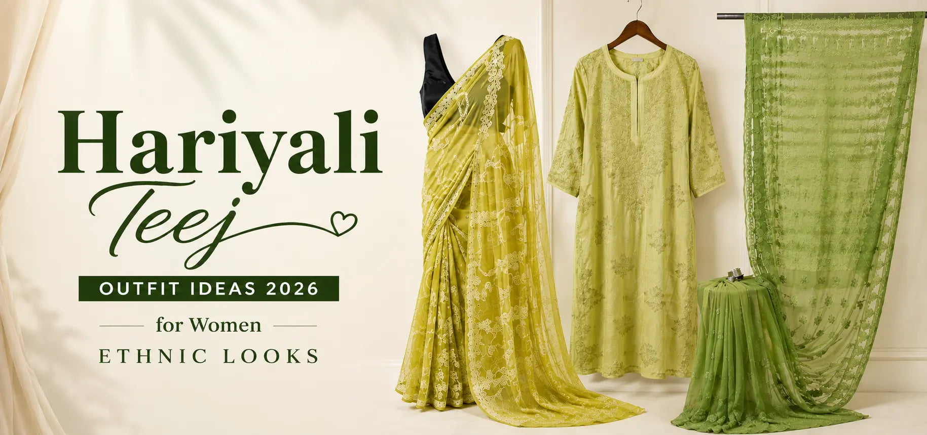 Hariyali Teej Outfit Ideas 2026 for Women: Ethnic Looks