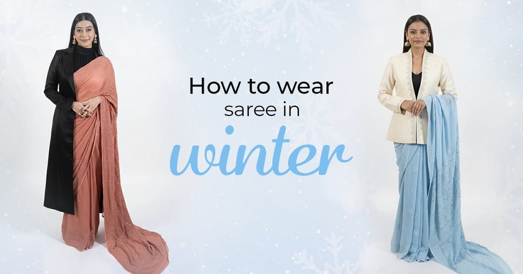 How to Wear Saree in Winter with Stylish Jacket