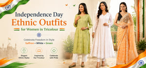 Independence Day Ethnic Outfits for Women in Tricolour