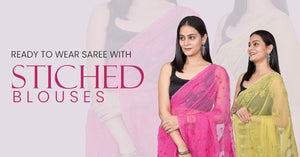 Top 3 Ready to Wear Saree with Stitched Blouse by Eksutram