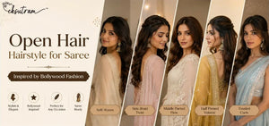Open Hair Hairstyle for Saree Inspired by Bollywood Fashion