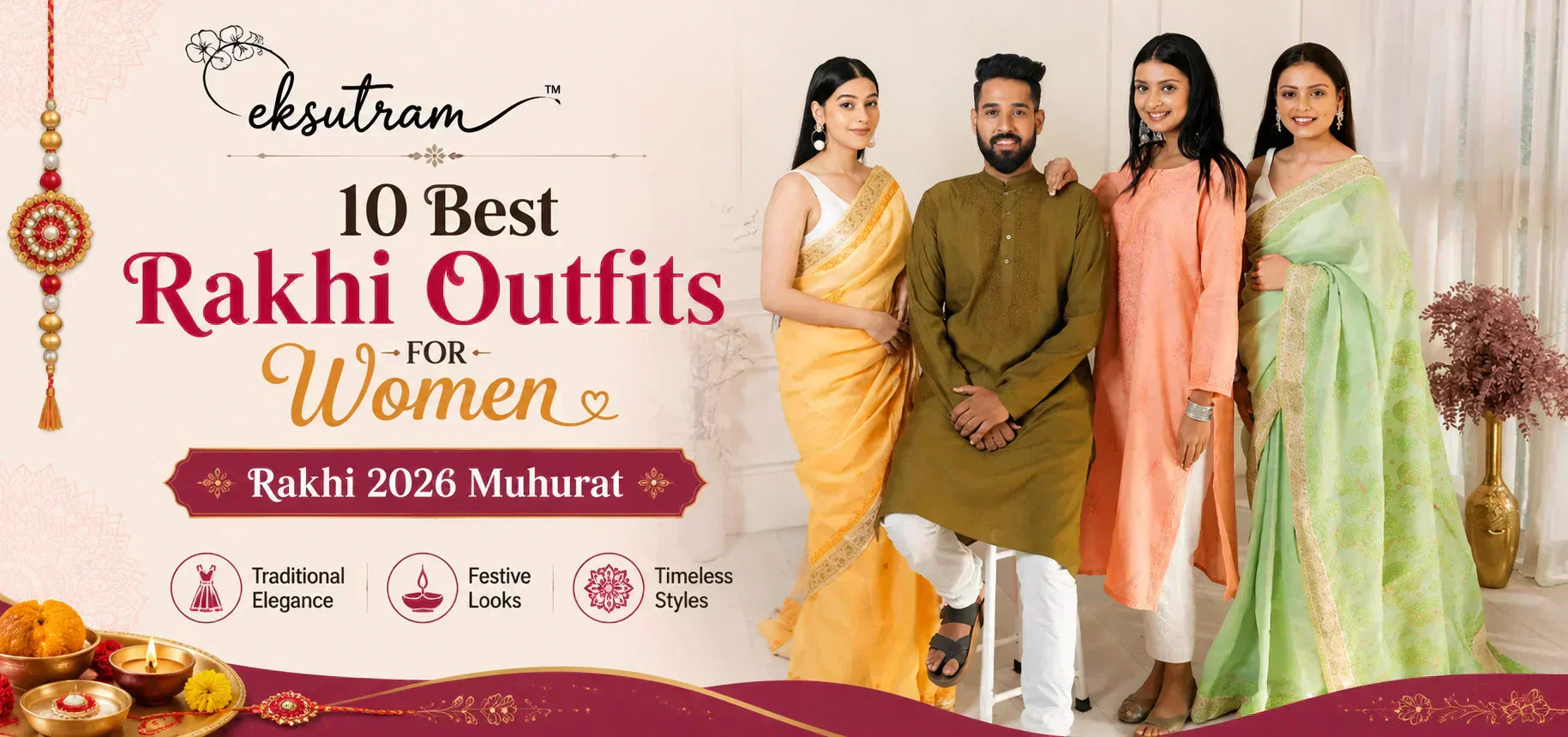 10 Best Rakhi Outfits for Women: Rakhi 2026 Muhurat