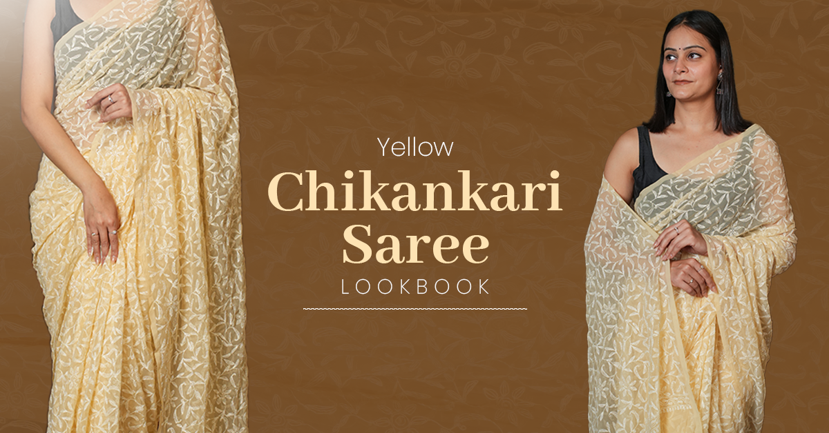 Yellow Chikankari Saree Lookbook: 7 New Drapes and Styling Concepts