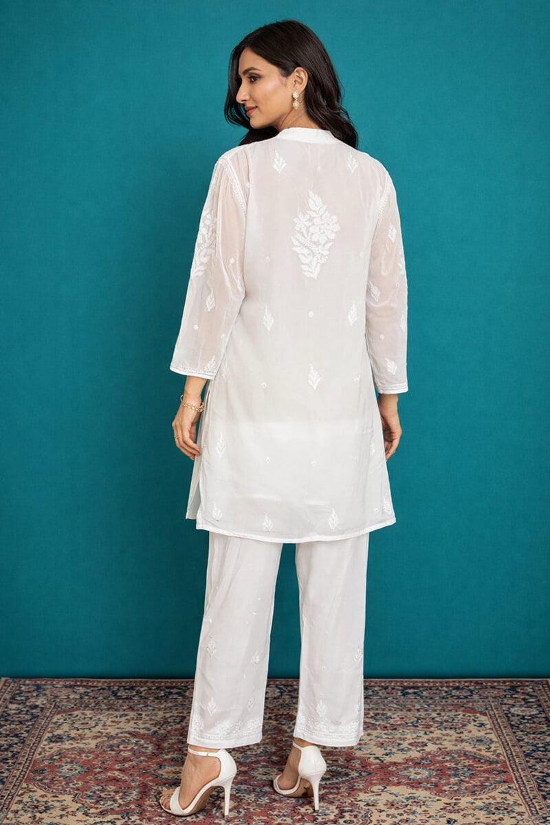 Elegant White Chinnon 3-Piece Co-ord Set